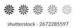 Bacteria icon for mobile concept and web design.