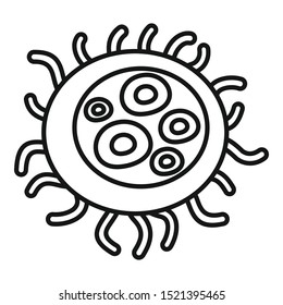 Bacteria icon. Outline bacteria vector icon for web design isolated on white background