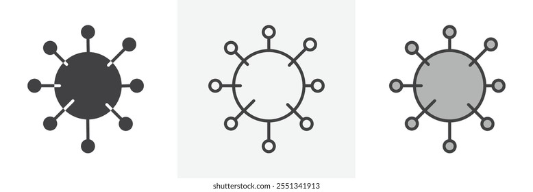 Bacteria icon pack. Vector illustration. EPS10