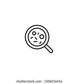 Bacteria icon. Search microbe icon. Virus symbol. Modern, simple flat vector illustration for web site or mobile app, graphic design, UI. EPS10.