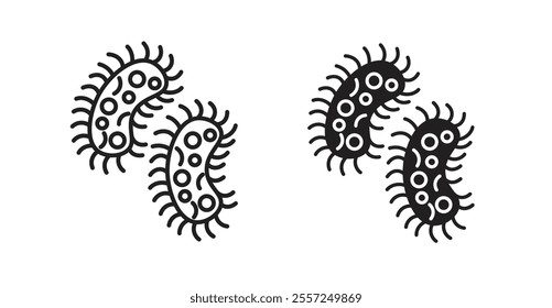 Bacteria Icon set. vector illustration set