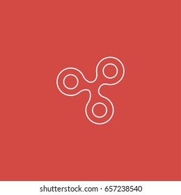 bacteria icon. sign design. red background
