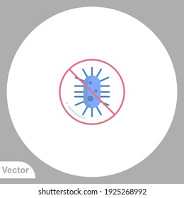 Bacteria icon sign vector,Symbol, logo illustration for web and mobile