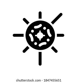 Bacteria icon. Simple vector graphics