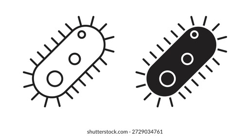 Icono de bacterias Vectores simples en negro, adecuado para proyectos