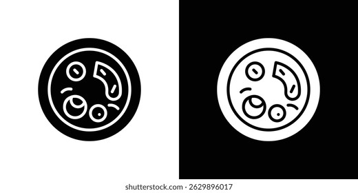Bacteria icon in solid flat trendy design style.
