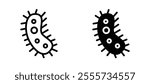 Bacteria icon symbol collection on white background.