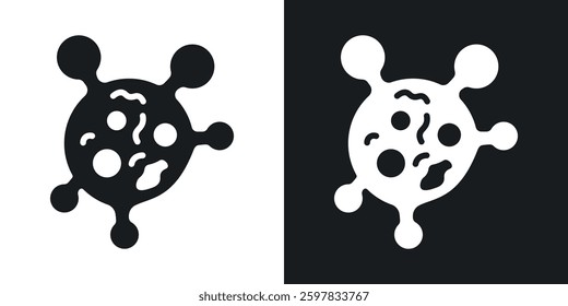 Bacteria icon symbol collection on white background.