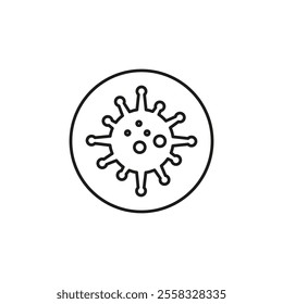 Bacteria icon Symbol mark in Outline style