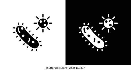Bacteria icon symbols. Vector illustration.