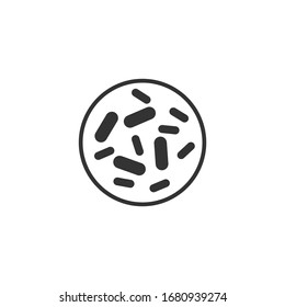 Bacteria icon template color editable. Virus symbol vector sign isolated on white background.
