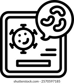 Bacteria Icon. Bacteria test icon