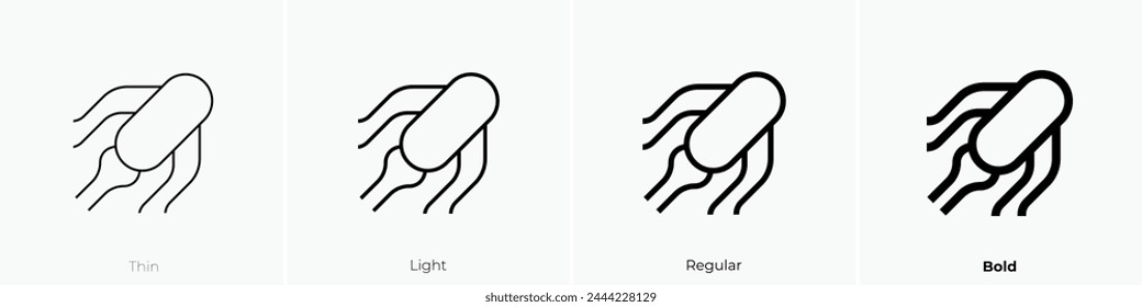 bacteria icon. Thin, Light Regular And Bold style design isolated on white background