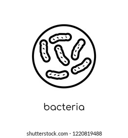 bacteria icon. Trendy modern flat linear vector bacteria icon on white background from thin line collection, outline vector illustration