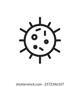 Bacteria icon Vector flat thin line illustration