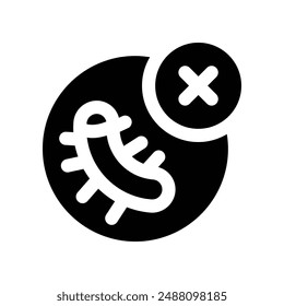 Bakteriensymbol. Vektorgrafik-Glyphensymbol für Website, Handy, Präsentation und Logo-Design.