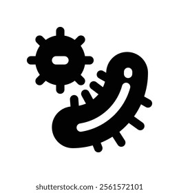 bacteria icon. vector glyph icon for your website, mobile, presentation, and logo design.