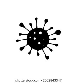 Bacteria icon vector, Vector graphic simple flat black illustration for web and app on white background..eps