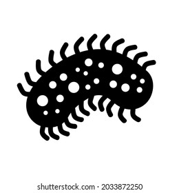 Vector de icono de bacterias. signo de ilustración bacteriana. símbolo microbio.