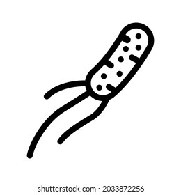 Bakterien-Symbol-Vektorgrafik. bakterielles Bildzeichen. Mikrobensymbol.