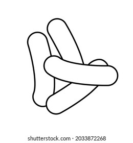 Bacteria icon vector. bacteria illustration sign. microbe symbol.