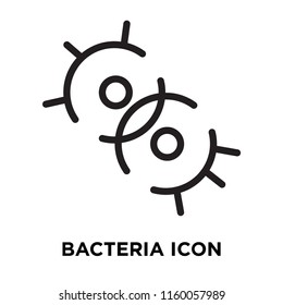 Bacteria icon vector isolated on white background, Bacteria transparent sign , line symbol or linear element design in outline style