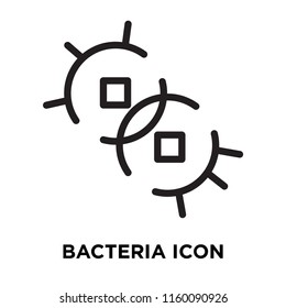 Bacteria icon vector isolated on white background, Bacteria transparent sign , line symbol or linear element design in outline style