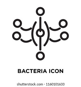 Bacteria icon vector isolated on white background, Bacteria transparent sign , line symbol or linear element design in outline style