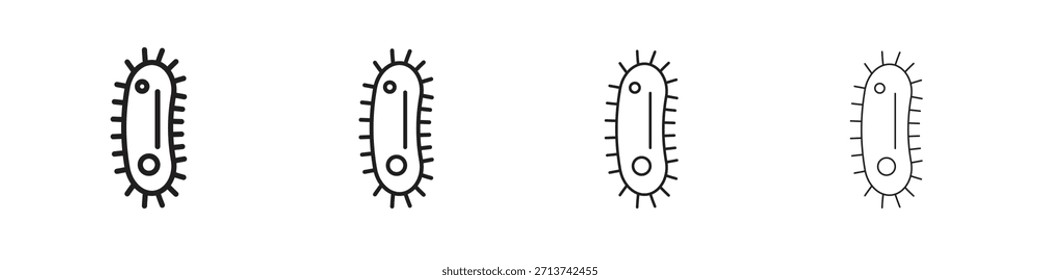 Bacteria icon. Vector isolated pictograms.