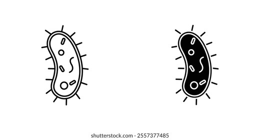 Bacteria Icon vector. liner and flat style icons set.