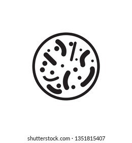 Bacteria icon vector logo template