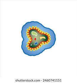 bacteria icon, vector, bacteria symbol white background eps