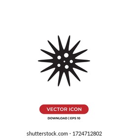 Bacteria icon vector. Virus sign