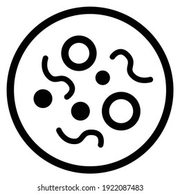 Bacteria icon, Virus icon, Microbe icon