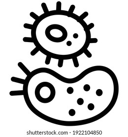 Icono de bacterias, icono de virus, icono de microbio