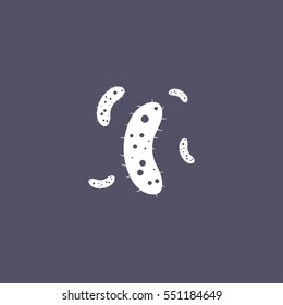 bacteria icon. virus sign