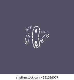 bacteria icon. virus sign