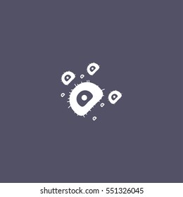 bacteria icon. virus sign