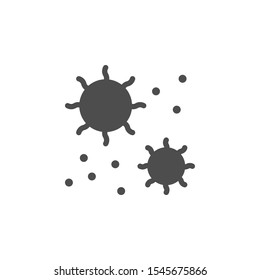 Bacteria icon and virus symbol