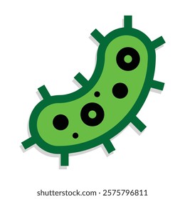 Bacteria icon with white background