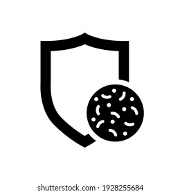 Bacteria icon,immunity, virus protection logo isolated on white background