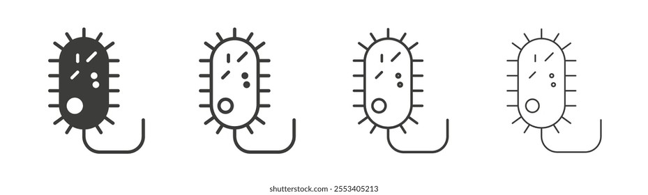 Bacteria icons collection. vector set in black color