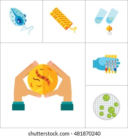 Bacteria Icons Set