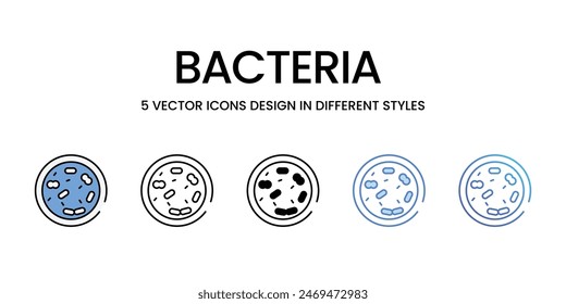 Bacteria icons vector set stock illustration.