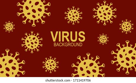 Bacteria Infection Virus Flu Background Corona Virus Covid-19 Ilustration Vector Banner Poster Background