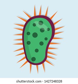 bacteria isolated for science concept icon vector illustration