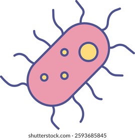 Bacteria Isolated Vector Icon illustration with isolated background 