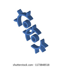Bacteria isometric left top view 3D icon