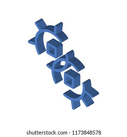 Bacteria isometric left top view 3D icon