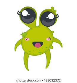 bacteria kawaii cartoon